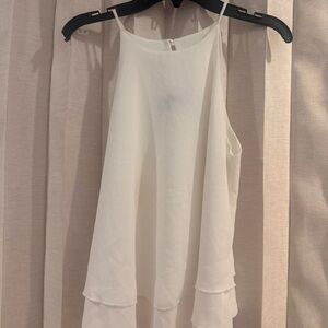 fab'rik Asymmetrical Ruffled Cream Camisole